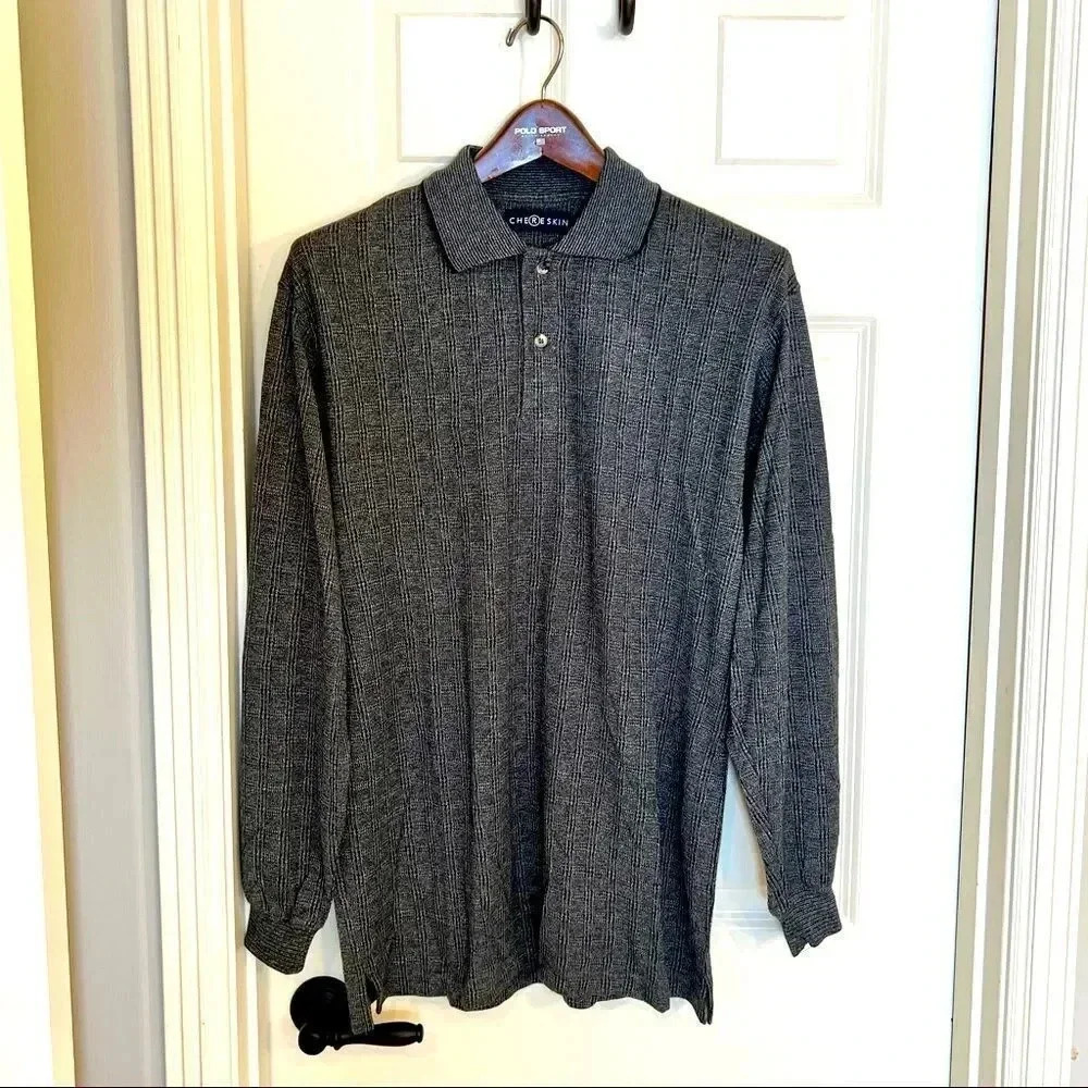 𝅺Chereskin gray long‎ sleeve collared pullover sweater size Small NWT
